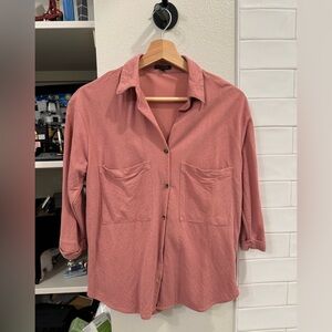 Massimo Dutti Pink Button Down Shirt